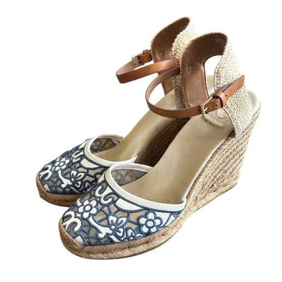 Tory Burch Shoes - Tory Burch Lucia Lace Espadrilles Wedge Size 11 Cottage Boho Romantic